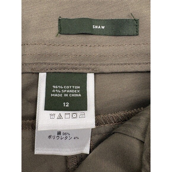 Eddie Bauer Shaw Stretch Cotton Chino Pants Mushroom Brown Straight Leg 12 - Picture 3 of 16